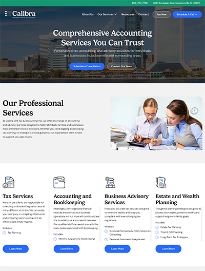 Calibra CPA Tax & Accounting Left